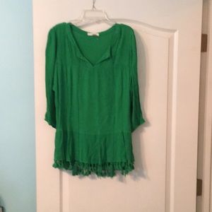 Large green shirt